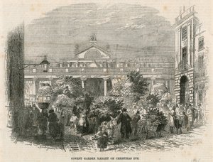 Covent Garden Market, London, julaften av English School