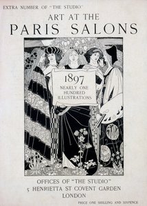 Cover for Art at the Paris Salons, ekstranummer av The Studio magazine, 1897 (lito og boktrykk) av English School