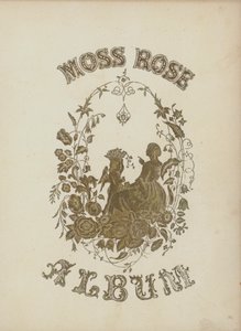 Omslagsillustrasjon for Moss Rose Album (fargelitografi) av English School