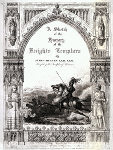 Omslag til A Sketch of the History of the Knights Templars, av James Burnes av English School