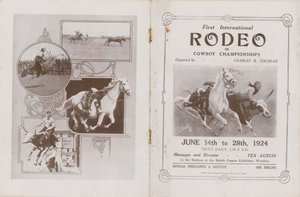 Forside av programmet for den første internasjonale Rodeo av English School