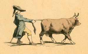 Ku trekker en mann av English School