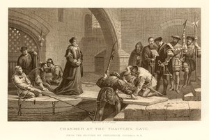 Cranmer ved Traitors Gate av English School