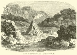 Creek i Newfoundland, indiske Wigwam av English School
