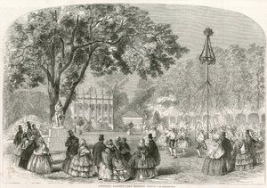 Cremorne Gardens, London, majstangdansen av English School