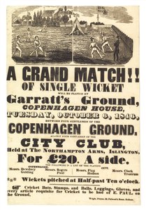 Cricketkamp, 6. oktober 1846 av English School
