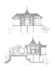 Tverrsnitt av sommerhuset til Buckingham Palace, fra 