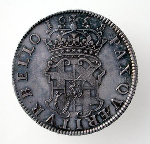 Oliver Cromwells krone (1599-1658), London Mint, 1658 (revers) (sølv) (for forside se 168061) av English School