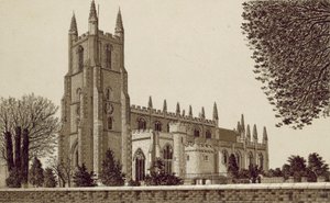 Croydon: Croydon Parish Church (litho) av English School