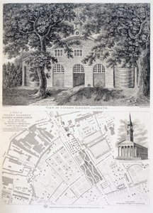 Cupers Gardens, Lambeth, gravert av Bartholemew Howlett, 1746 av English School