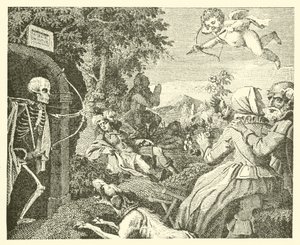 Amor og døden (gravering) av English School