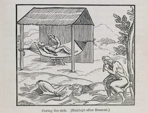 Curing the Sick, fra "Santo Domingo Past and Present" av Samuel Hazard, pub.1873 (gravering) av English School