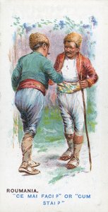 Übliche Begrüßung in Rumänien, 1907