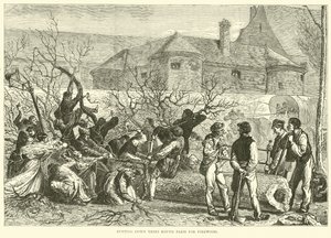 Hogge trær rundt Paris for ved, oktober 1870 av English School