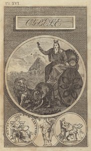 Cybele , gammel anatolsk, gresk og romersk jordgudinne (gravering) av English School