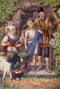 Kyros og gjeteren (fargelitografi) av English School