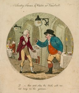 D--n du skal ikke leke med meg, men gi meg gammonen; Vauxhall Gardens, London av English School