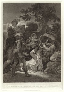 D av Monmouth tatt etter flaggermusen fra Sedgemoor (gravering) av English School