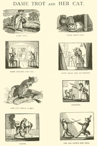 Dame Trot And Her Cat (tresnitt) av English School