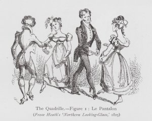 Dans: The Quadrille, figur 1, Le Pantalon (litho) av English School