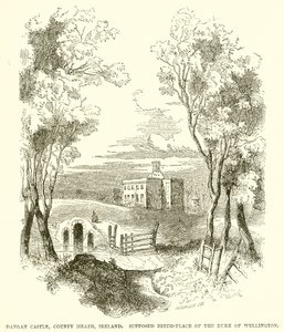 Dangan Castle, Country Meath, Irland. Antatt fødested for hertugen av Wellington av English School