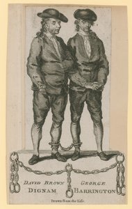 David Brown Dignam og George Barrington, hentet fra livet av English School