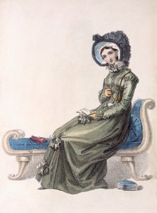 Tageskleid, Modeplatte aus Ackermanns Repository of Arts von English School