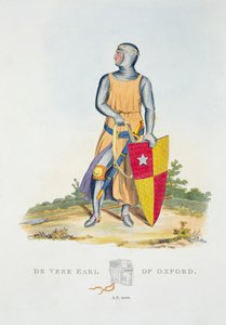 De Vere, jarl av Oxford, 1280, fra Ancient Armor av Samuel Rush Meyrick, 1824 av English School