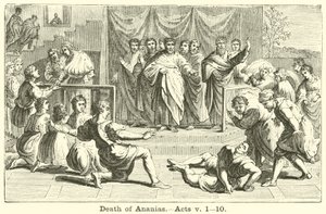 Ananias død, Apostlenes gjerninger, v, 1, 10 av English School