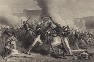 Brigader Adrian Hopes død i angrepet på Fort of Roodamow av English School