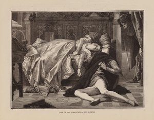 Francesca De Riminis død (gravering) av English School