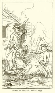 General Wolfes død, 1759 av English School