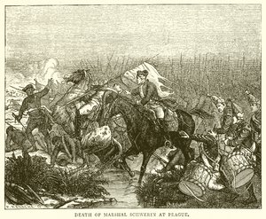 Marshal Schwerins død i Praha