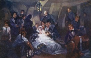 Nelsons død (fargelitografi) av English School