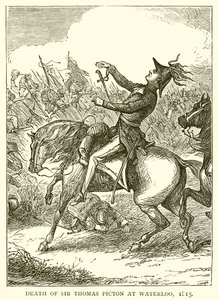 Sir Thomas Pictons død ved Waterloo, 1815