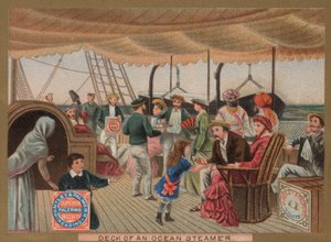 Dekk på en havdamper (chromolitho) av English School