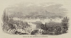Niederlage der Afghanen bei Kandahar (Gravur) von English School