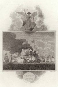 Nederlag av den nederlandske flåten, 13. juli 1653, av admiralene Blake og Monk av English School