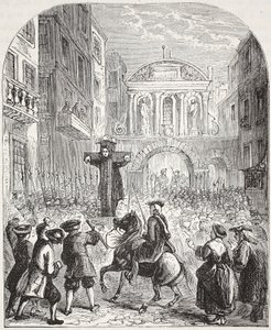 Defoe in the Pilory på Temple Bar av English School