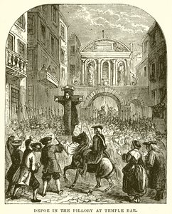 Defoe in the Pilory på Temple Bar av English School