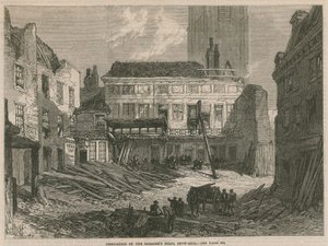 Riving av Saracens Head, Snow Hill, London av English School