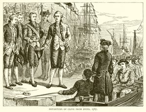 Clives avgang fra India, 1767 av English School