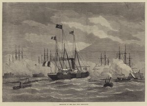 Sjahens avgang fra Portsmouth (gravering) av English School