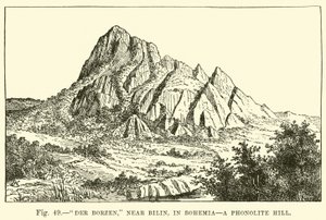 Der Borzen, nær Bilin, i Böhmen, en Phonolite Hill av English School