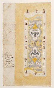 Design for a Knot Garden, Bush Hill, nær Edmonton, London, 1713 (wc og penn og brunt blekk på lagt papir) av English School