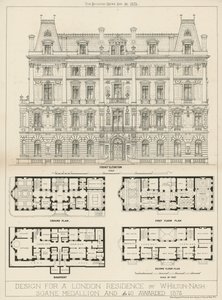 Design for en bolig i London av W Hilton Nash av English School