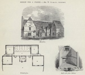 Design for en stall (gravering) av English School