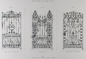Design for rekkverk i støpejern, fra 
