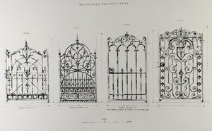 Design for rekkverk i støpejern, fra 