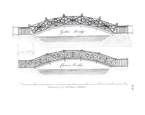 Entwürfe für Gartenbrücken, veröffentlicht 1773